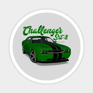 Challenger Srt-8 Green Stripe Front Magnet